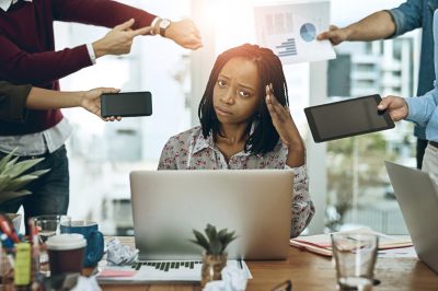 Woman stressed being contacted by multiple debt collectors