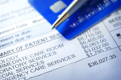 Credit Card On A Hospital Invoice