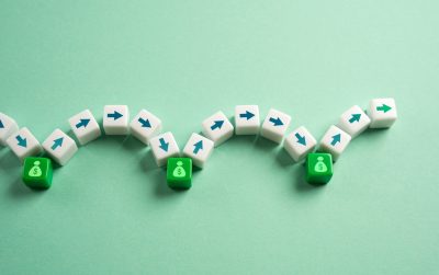 Installment loan. Monthly payment concept.