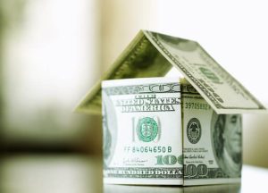 a house made from $100 bills